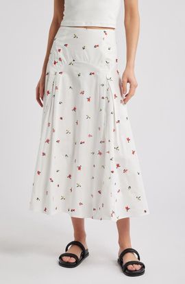 Solid & Striped Solid & Striped The Gael Embroidered Midi Skirt