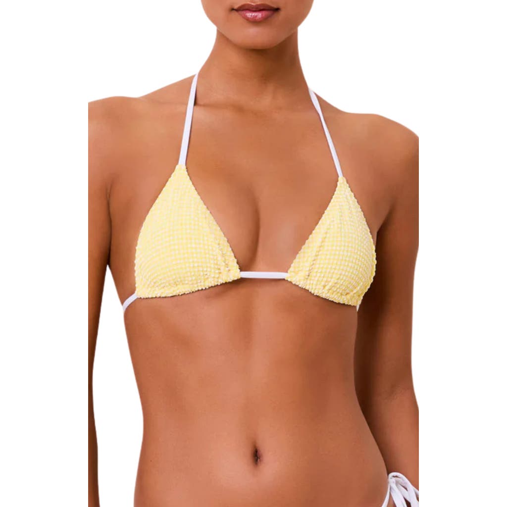 Solid & Striped Solid & Striped The Iris Gingham Triangle Bikini Top