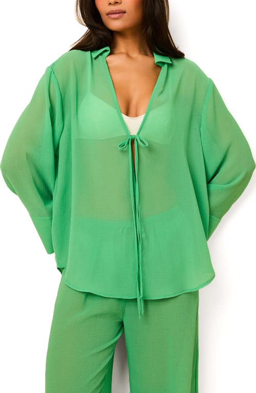 Solid & Striped Solid & Striped The Jaclyn Long Sleeve Sheer Cover-Up Tunic
