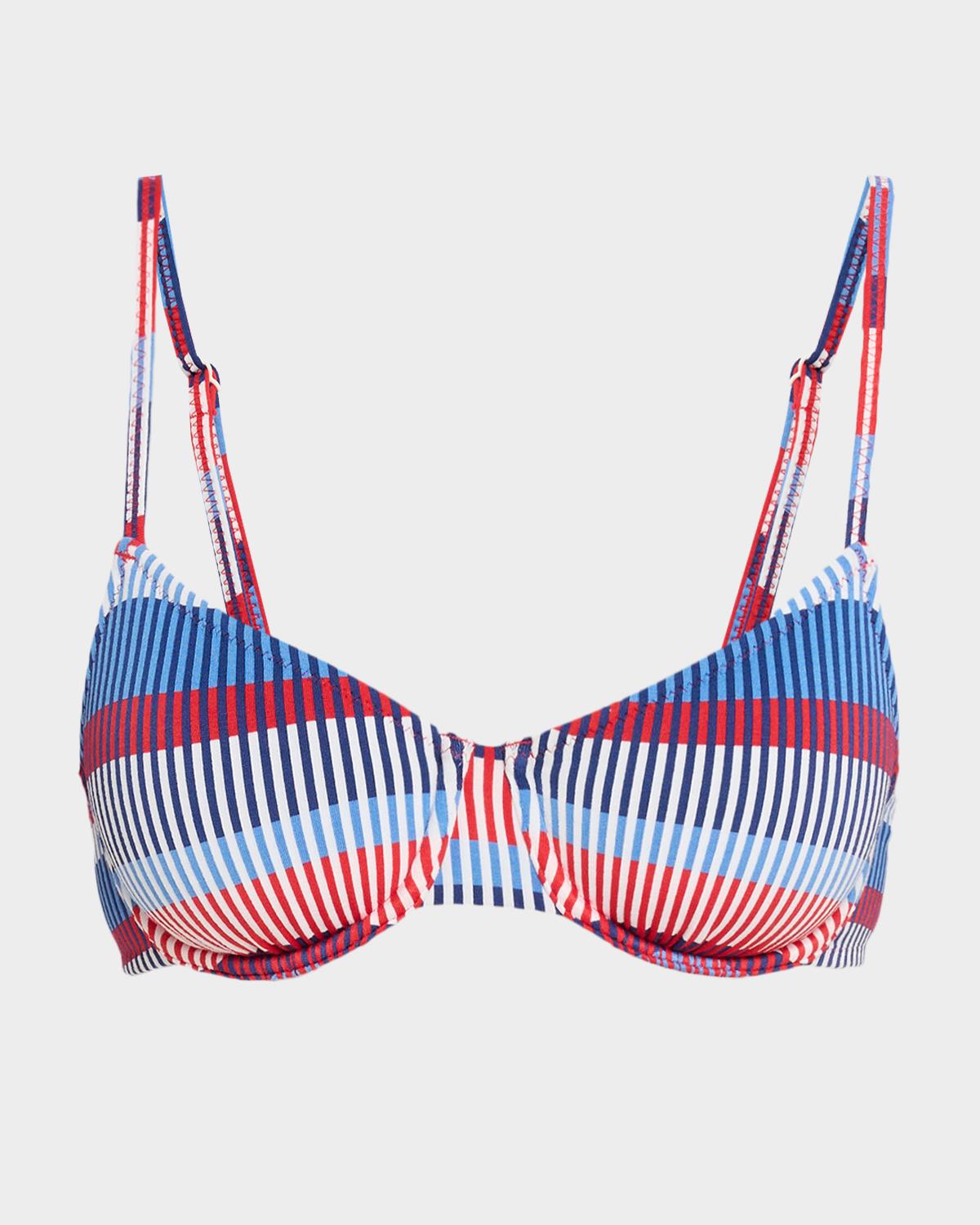 Solid and Striped The Eva Striped Bikini Top