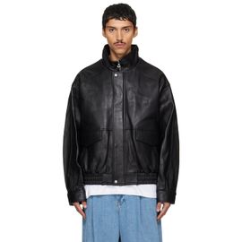 Solid Homme Solid Homme Black Grained Lambskin Jacket