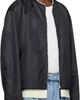 Solid Homme Solid Homme Black Layered Collarless Reversible Bomber Jacket - 2