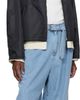 Solid Homme Solid Homme Black Layered Collarless Reversible Bomber Jacket - 5