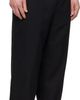 Solid Homme Solid Homme Black Turn-Up Wool Trousers - 2
