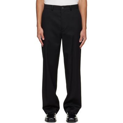 Solid Homme Solid Homme Black Twill Trousers