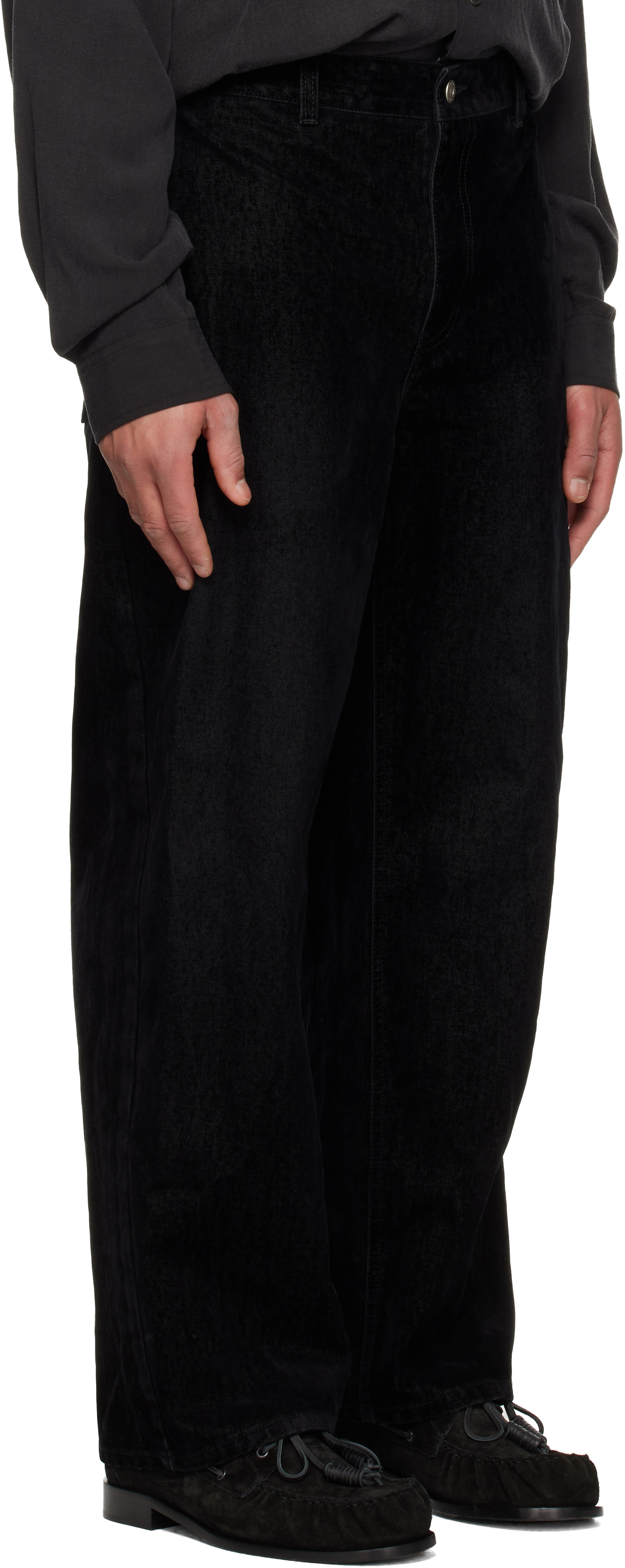 Solid Homme - Black Velvet Denim Jeans