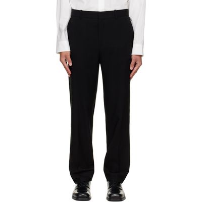 Solid Homme Solid Homme Black Wool Set-Up Trousers