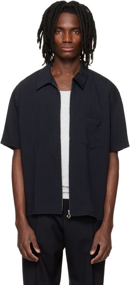 Solid Homme Solid Homme Black Zip Shirt