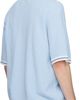Solid Homme Solid Homme Blue Collared Short-Sleeve Terry Knit Polo - 3