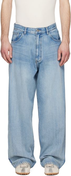 Solid Homme Solid Homme Blue Semi-Flare Jeans
