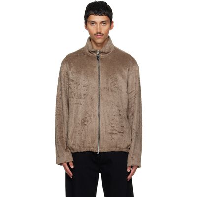 Solid Homme Solid Homme Brown Faux-Fur Jacket