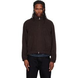 Solid Homme Solid Homme Brown High-Neck Jacket