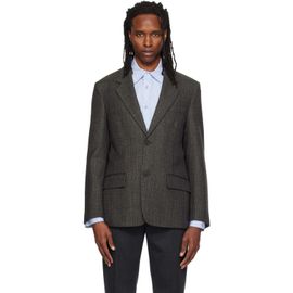 Solid Homme Solid Homme Brown Semi-Over Wool Set-Up Blazer