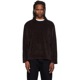 Solid Homme Solid Homme Brown Striped Long Sleeve T-shirt