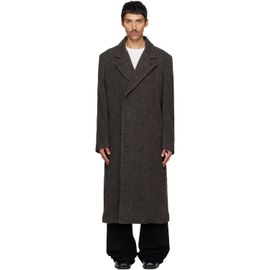 Solid Homme Solid Homme Brown Tweed Coat