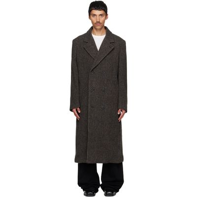 Solid Homme Solid Homme Brown Tweed Coat