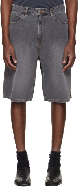 Solid Homme Solid Homme Gray Bermuda Denim Shorts