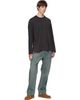 Solid Homme Solid Homme Gray Patch Pocket Long Sleeve T-shirt - 4