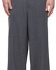 Solid Homme Solid Homme Gray Semi-Wide Back Banding Trousers - 1
