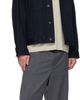 Solid Homme Solid Homme Gray Semi-Wide Back Banding Trousers - 4