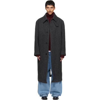 Solid Homme Solid Homme Gray Tweed Coat