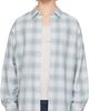 Solid Homme Solid Homme Green & Gray Wool Cotton Check Shirt - 1