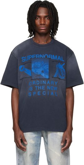 Solid Homme Solid Homme Navy Dropped Shoulder T-shirt