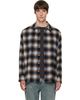 Solid Homme Solid Homme Navy Wool Check Shirt - 1