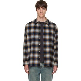 Solid Homme Solid Homme Navy Wool Check Shirt