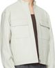 Solid Homme Solid Homme Off-White High-Neck Two-Pocket Leather Jacket - 2