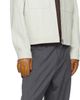 Solid Homme Solid Homme Off-White High-Neck Two-Pocket Leather Jacket - 4