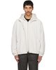 Solid Homme Solid Homme Off-White Layered Taffeta Jacket - 1