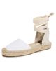 Soludos Soludos Lauren Lace-Up Espadrilles Oasis White - 1