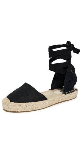 Soludos Soludos Lauren Lace Up Espadrilles Noche Black
