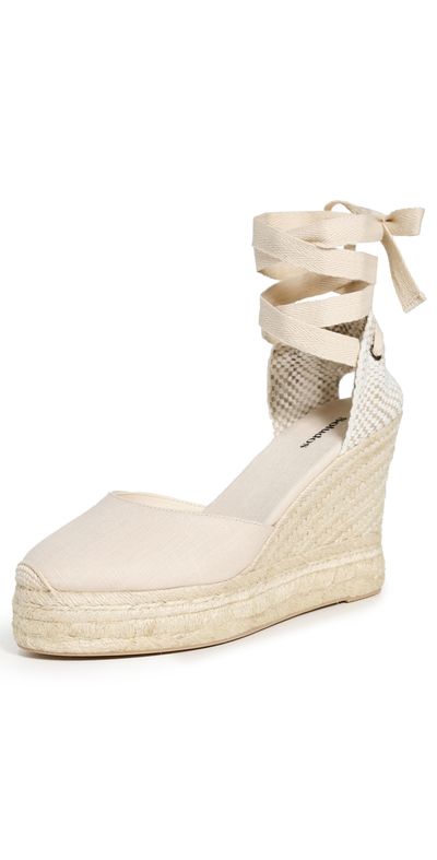 Soludos Soludos Platform Wedge Espadrilles Ivory