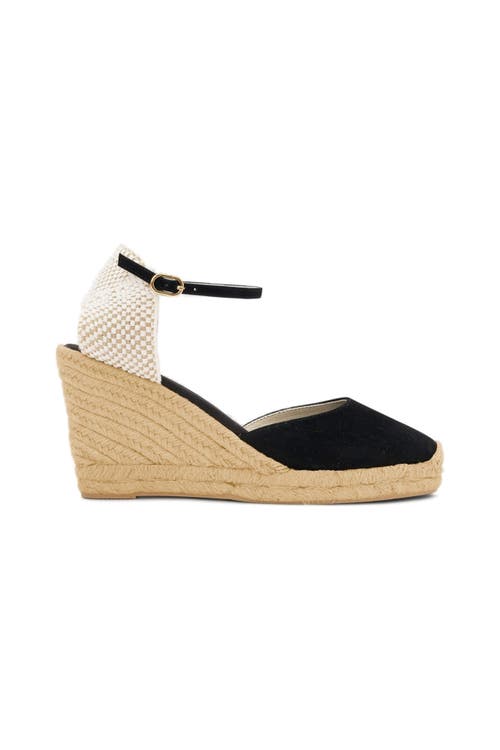 Soludos Soludos The Marseille Wedge Leather Buckle Espadrille