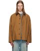 Song for the Mute Song for the Mute Beige Button Up 'Suede Moleskin' Coach Jacket - 1