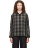 Song for the Mute Song for the Mute Black & Beige L/S Cropped School Shirt - 1
