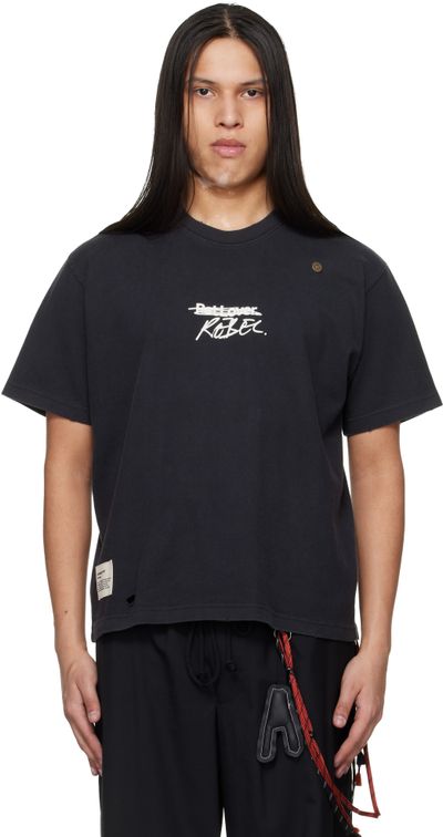 Song for the Mute Song for the Mute Black Birkenstock Edition 'The Rebel' Distressed T-shirt