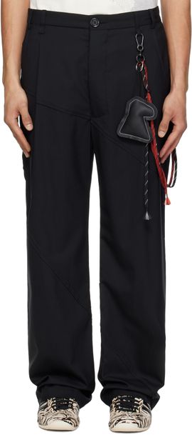 Song for the Mute Song for the Mute Black Slash Loose Pleated Trousers