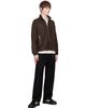 Song for the Mute Song for the Mute Brown Brushed Wool Long Zip Pullover Sweatshirt - 4