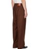 Song for the Mute Song for the Mute Brown Wool Double-Pleat Key Clasp Trousers - 3