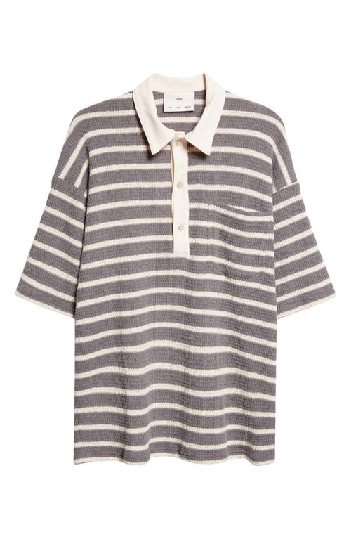 SONG FOR THE MUTE SONG FOR THE MUTE Gym Stripe Bouclé Polo