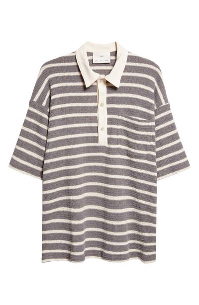 SONG FOR THE MUTE SONG FOR THE MUTE Gym Stripe Bouclé Polo