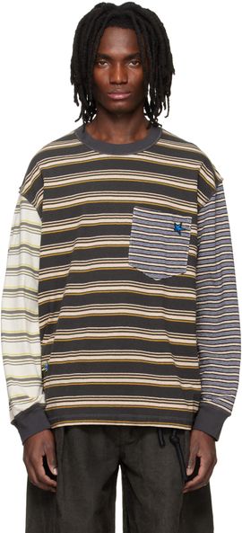 Song for the Mute Song for the Mute Multicolor Oversized Crew Neck Pullover T-shirt