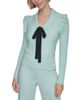 Sonia Rykiel Sonia Rykiel Collar and Bow Tie Wool Blend Sweater - 1
