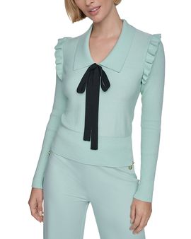 Sonia Rykiel Sonia Rykiel Collar and Bow Tie Wool Blend Sweater