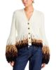 Sonia Rykiel Sonia Rykiel Fringe Trim Loop Stitch Shaped Cardigan - 1