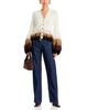 Sonia Rykiel Sonia Rykiel Fringe Trim Loop Stitch Shaped Cardigan - 2