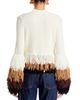 Sonia Rykiel Sonia Rykiel Fringe Trim Loop Stitch Shaped Cardigan - 3